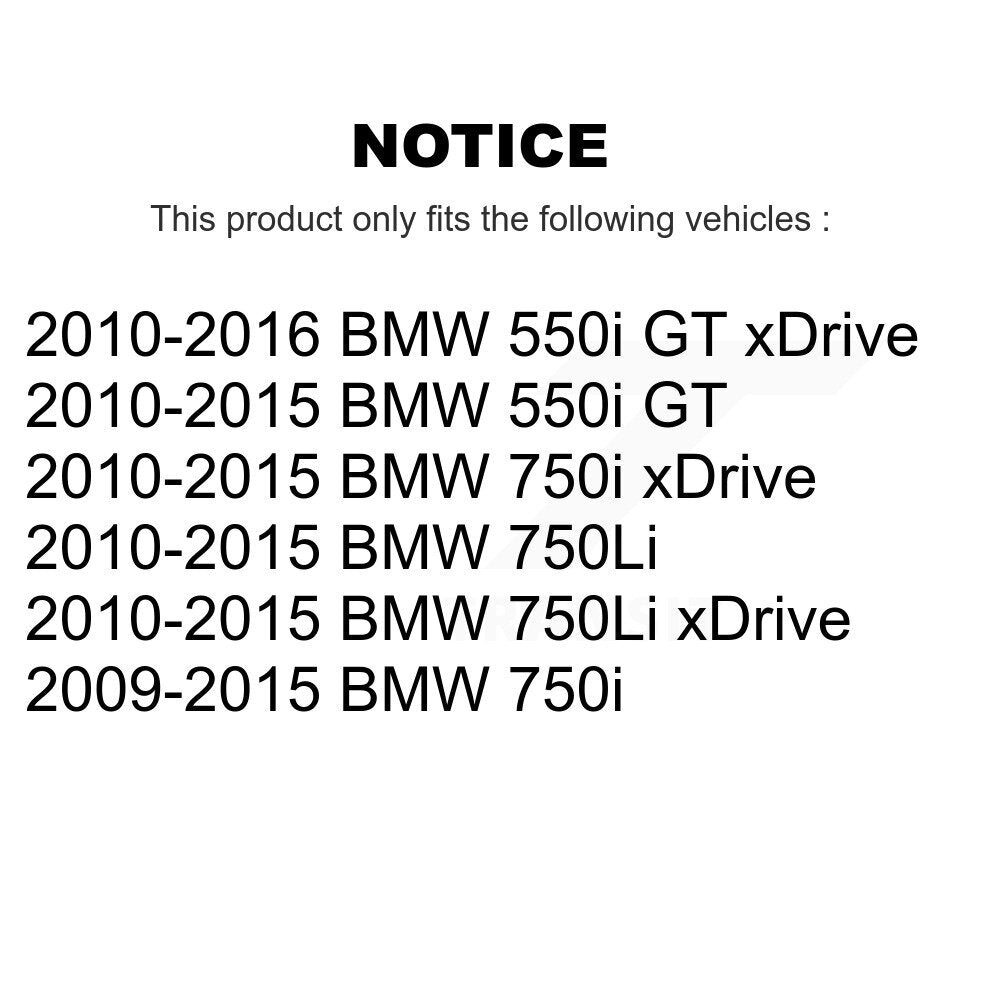 Kit de rotors de frein avant et arrière et plaquettes en céramique (6 pièces) pour BMW 750i xDrive 750Li 550i G