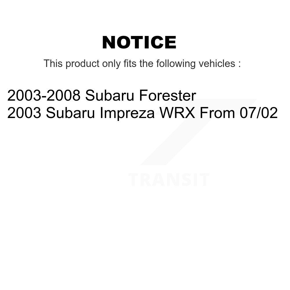Rotors de frein avant et arrière, Kit de tampons et tambours en céramique (9 pièces) pour Subaru Forester Imprez