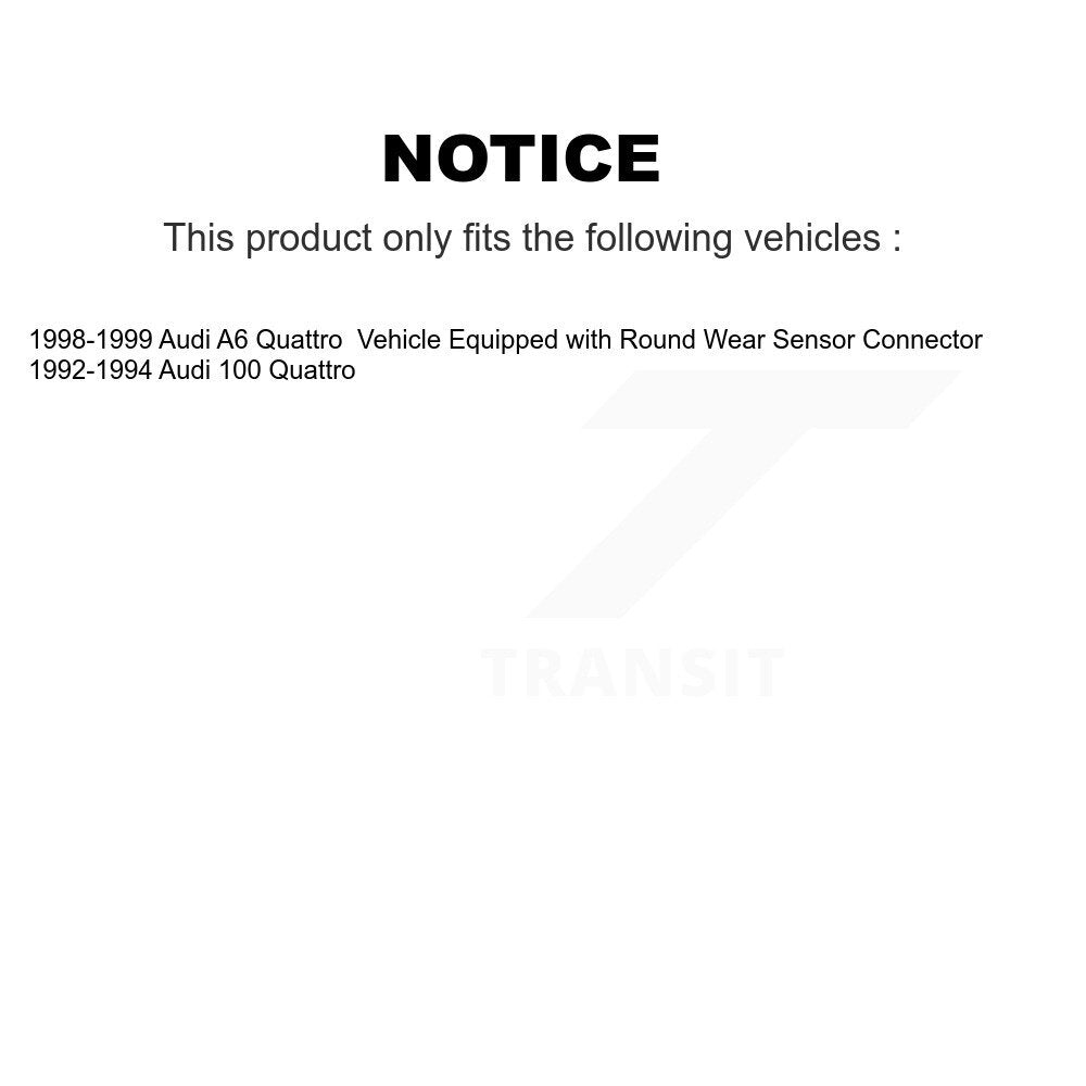 Kit disques de frein à disque avant et plaquettes en céramique pour Audi A6 Quattro 100 K8C-103156