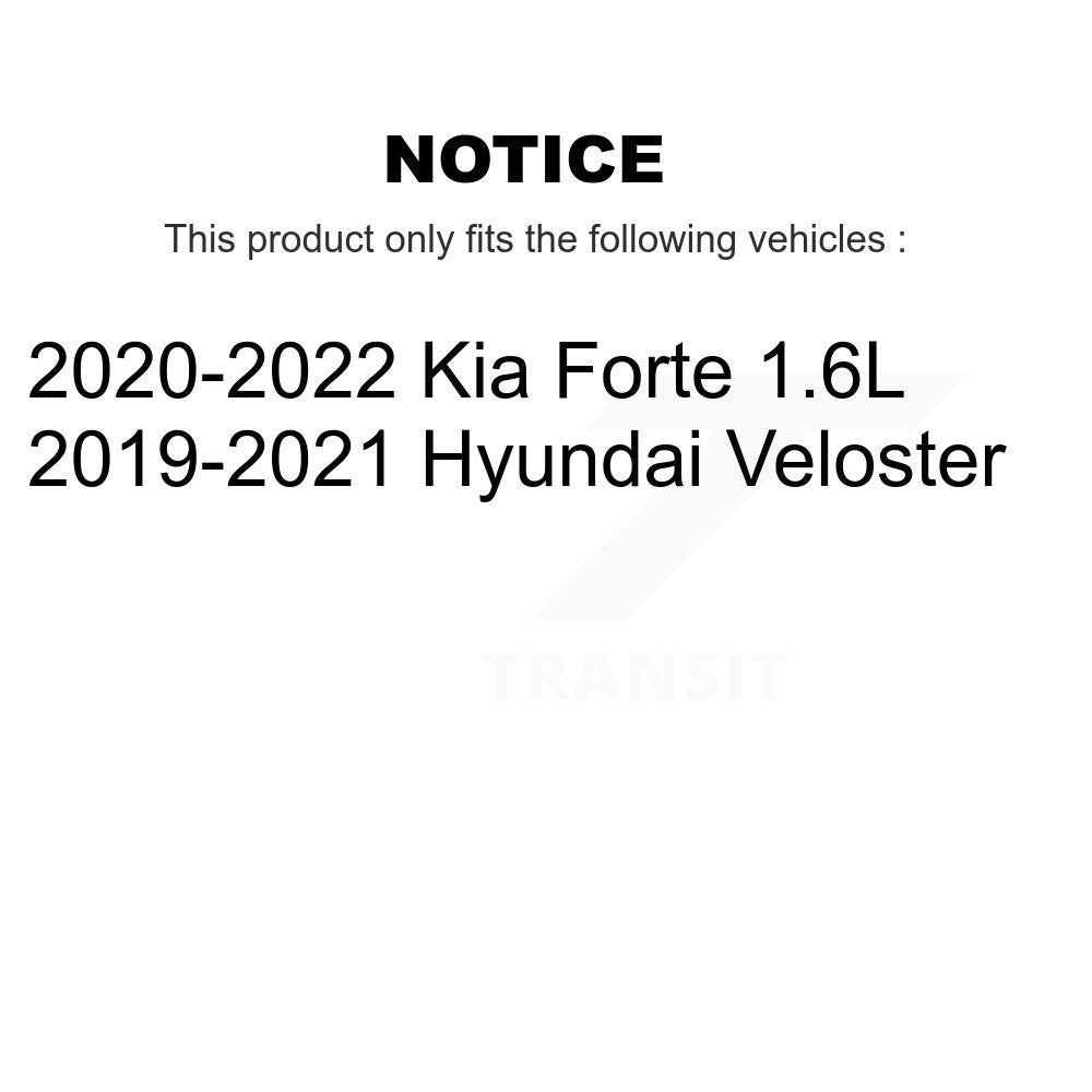 Rotors de frein à disque arrière et Kit de plaquettes en céramique pour Kia Forte Hyundai Veloster Forte