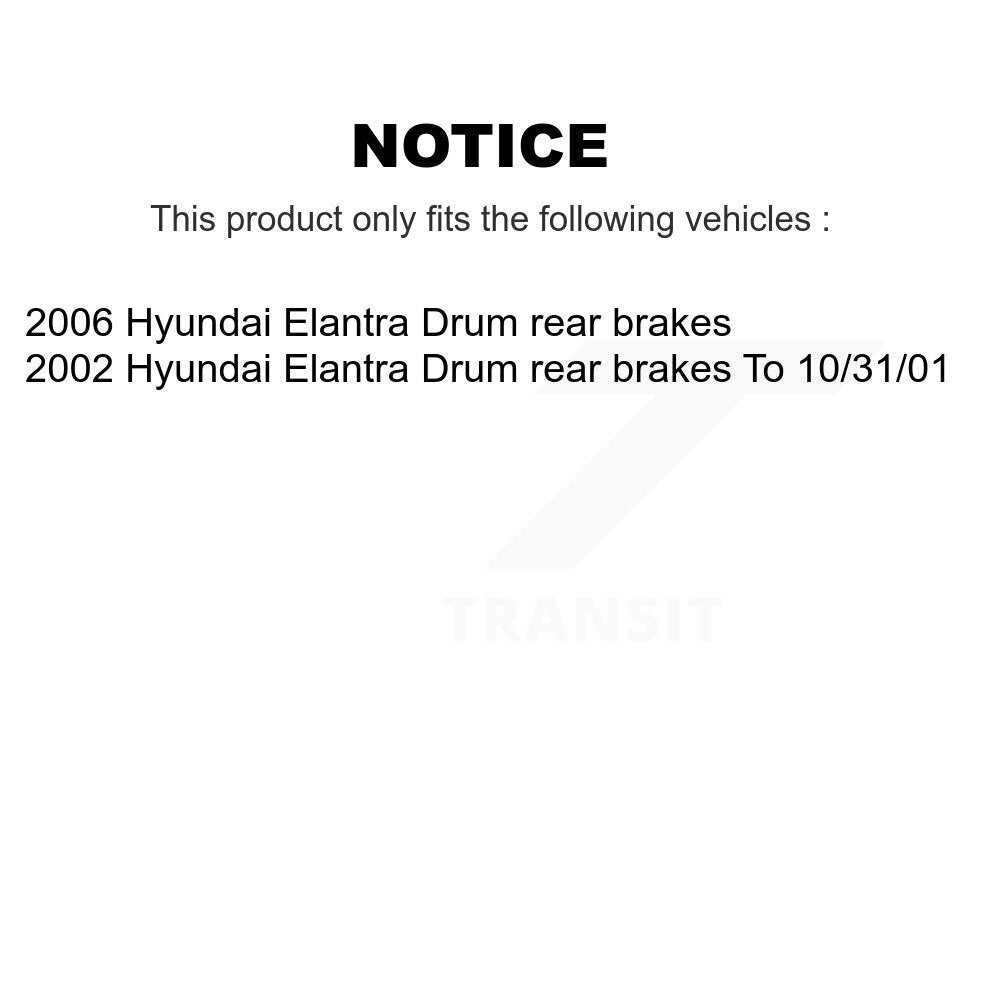 Rotors de frein à disque avant et arrière, plaquettes en céramique et Kit de tambour (9 pièces) pour Hyundai Elantr