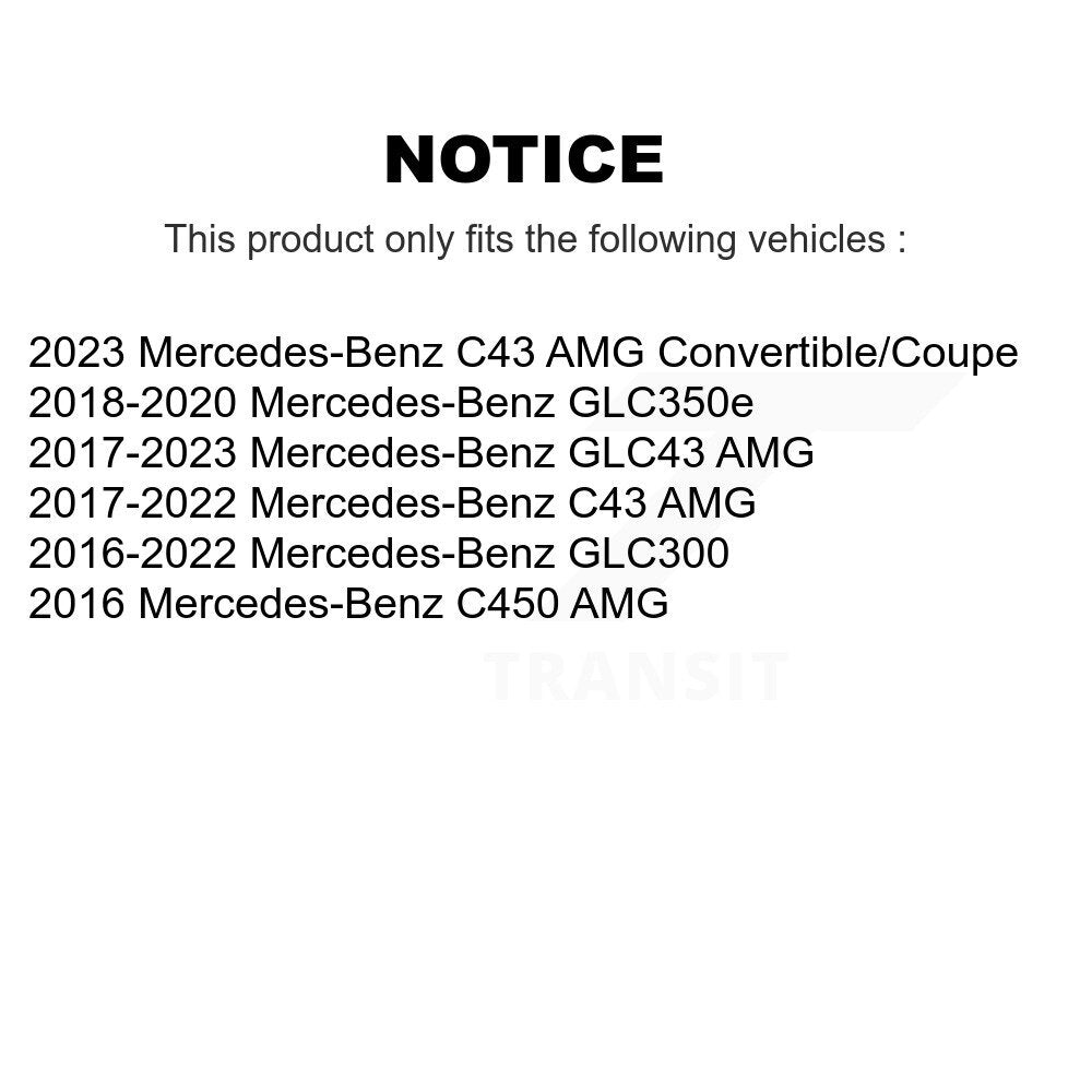 Kit de rotor de frein arrière et de plaquettes en céramique pour Mercedes-Benz GLC300 C43 AMG GLC43 C45
