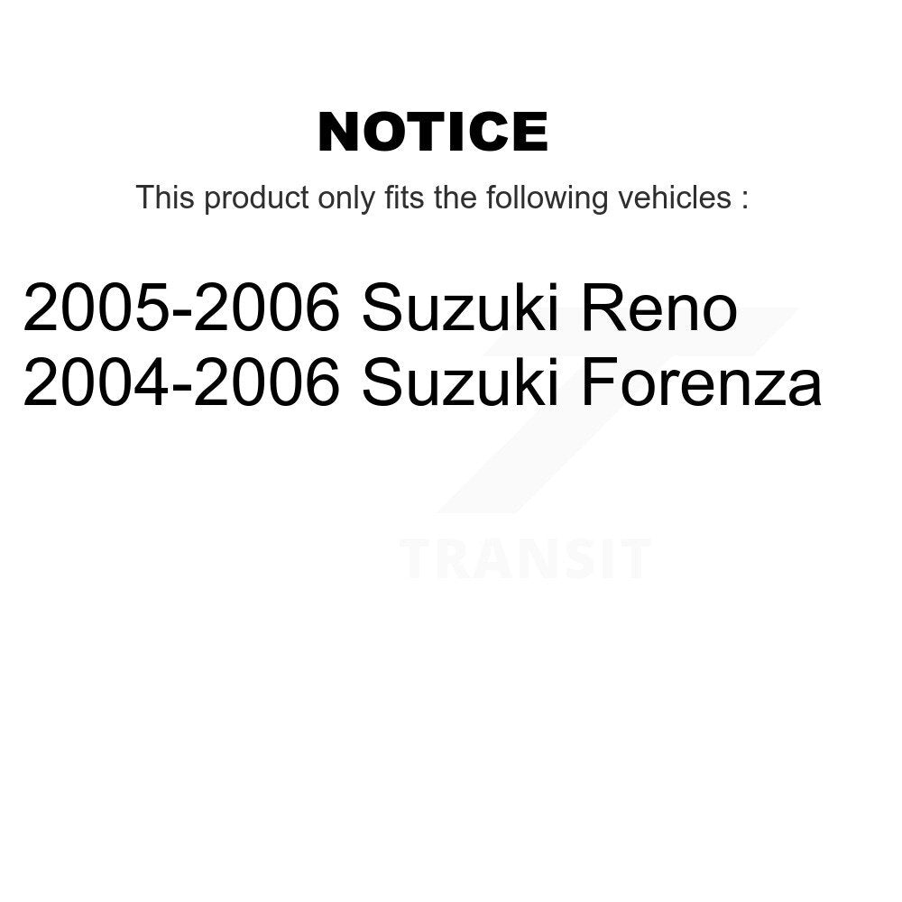 Kit de plaquettes en céramique et de freins de stationnement, Rotors à disque arrière, pour Suzuki Forenza Reno