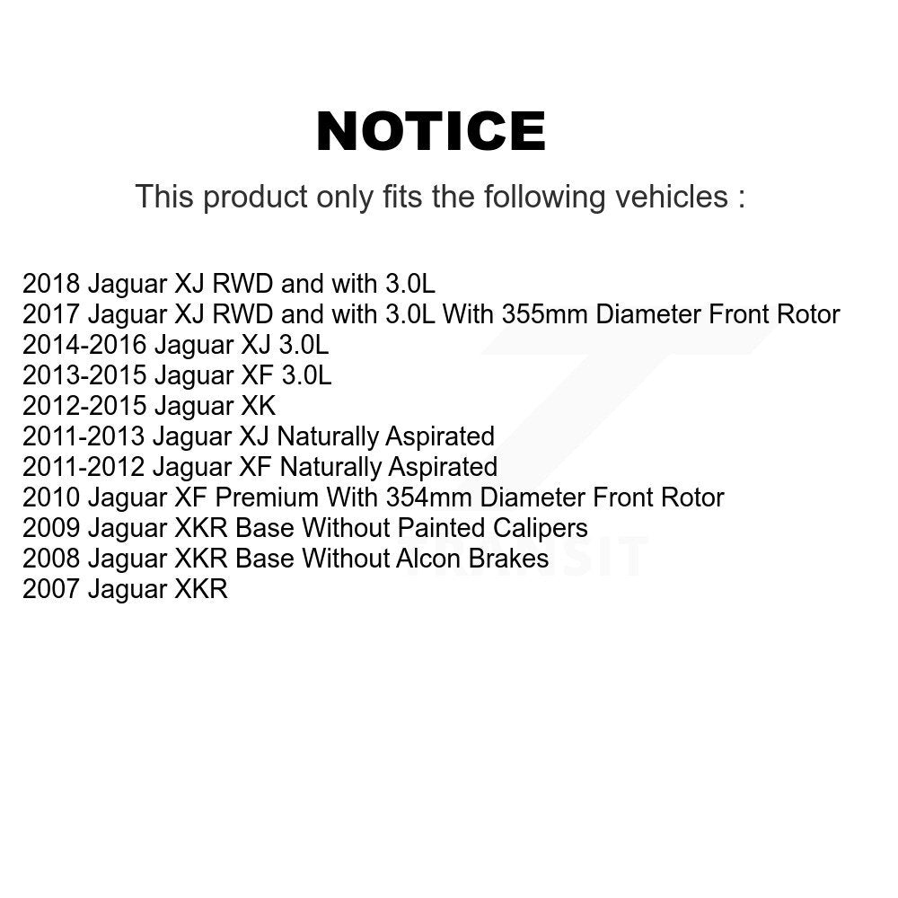 Kit de rotors de frein à disque avant et plaquettes semi-métalliques pour Jaguar XF XJ XKR XK