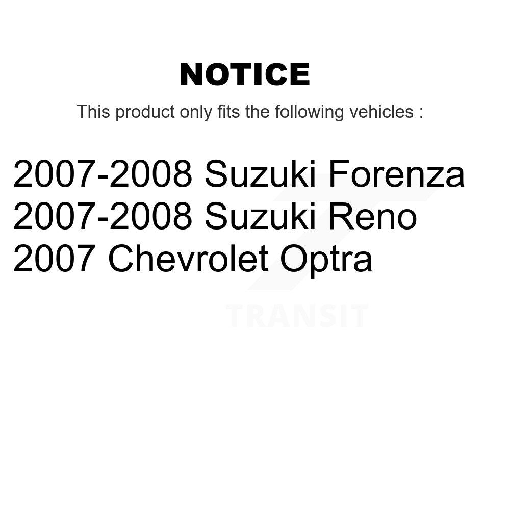 Kit de plaquettes de frein semi-métalliques pour Rotors de frein avant et arrière, pour Chevrolet Optra Suzuki Forenz