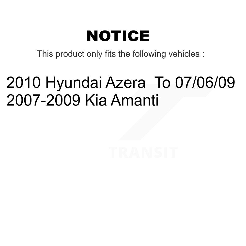 Kit de rotors de frein à disque arrière et plaquettes semi-métalliques pour Kia Amanti Hyundai Azera
