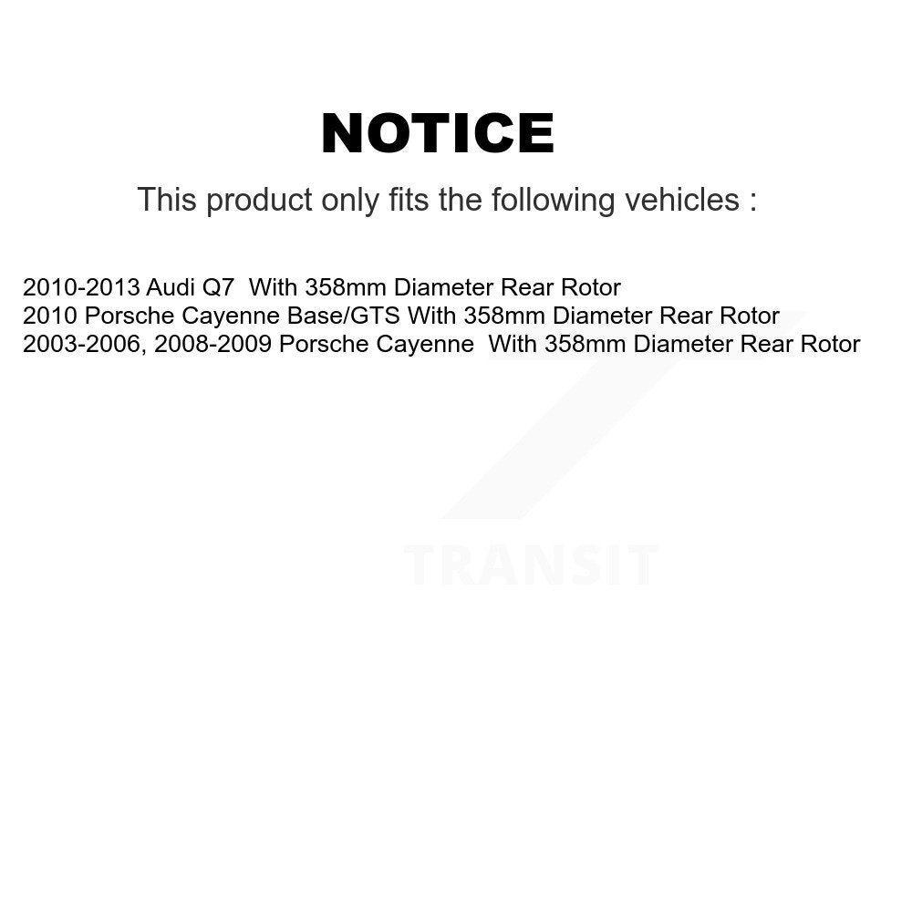 Kit de disques de frein à disque arrière et plaquettes semi-métalliques pour Audi Q7 Porsche Cayenne