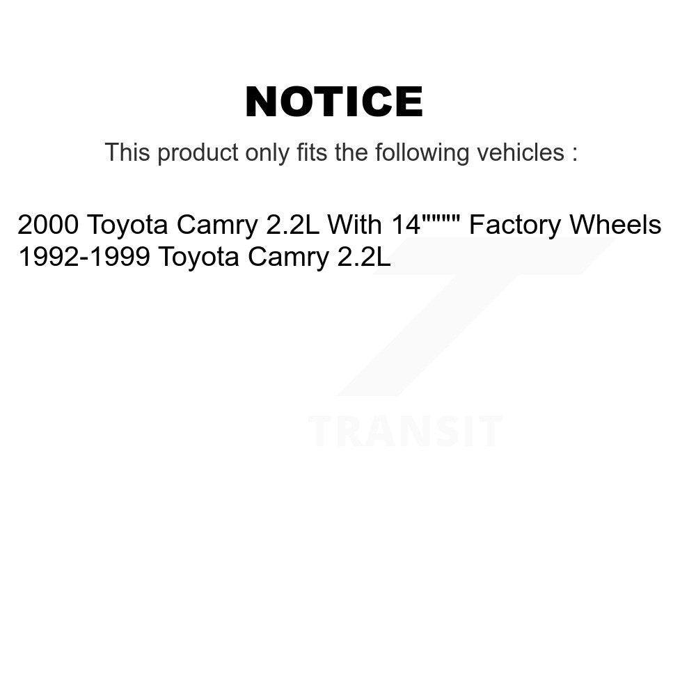 Rotor de frein à disque avant et arrière, Kit de plaquettes et de tambour semi-métalliques pour Toyota Camry 2.2