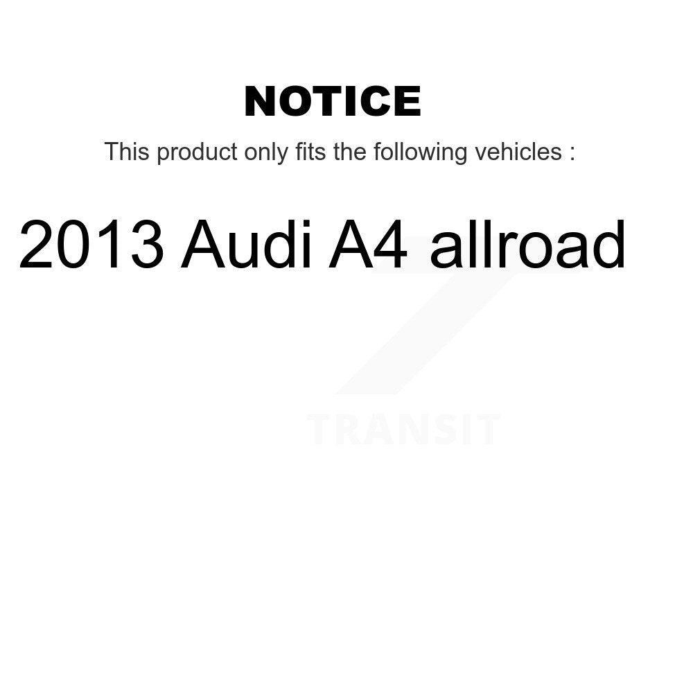 Kit de rotors de frein à disque avant et arrière et plaquettes semi-métalliques pour Audi A4 allroa 2013