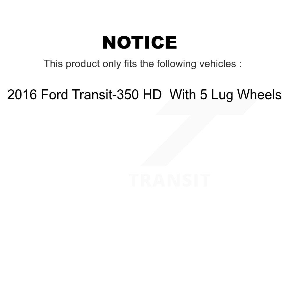 Kit de disques de frein à disque avant et arrière et plaquettes semi-métalliques pour Ford Transit-350 HD
