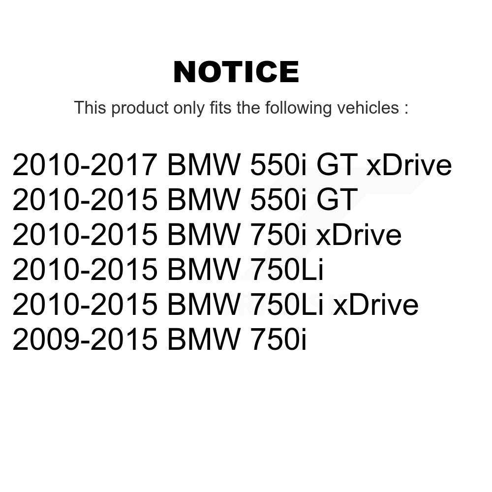 Rotor de frein à disque avant et Kit de plaquettes semi-métalliques pour BMW 750i xDrive 750Li 550i G