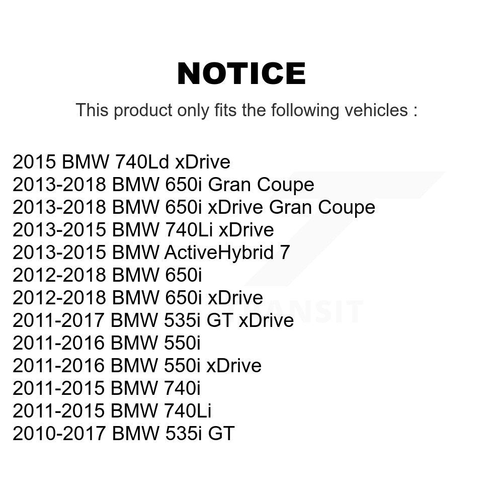Kit de plaquettes semi-métalliques de Rotor de frein avant, pour BMW 550i xDrive 650i Gran Coupé 535