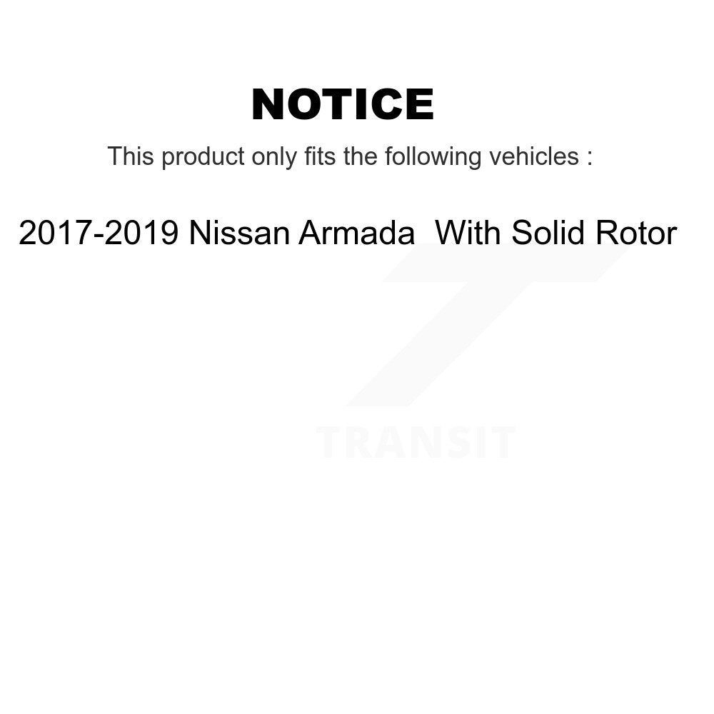 Kit de plaquettes de frein semi-métalliques pour rotors de frein avant et arrière, pour Nissan Armada avec Roto solide