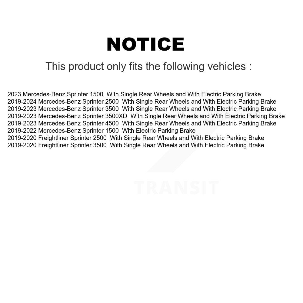 Kit de plaquettes semi-métalliques de Rotor de frein arrière, pour Mercedes-Benz Sprinter 2500 3500 450