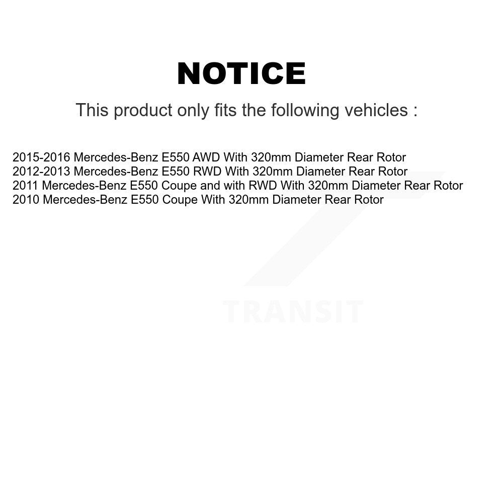 Kit de plaquettes semi-métalliques et de chaussures de stationnement pour disques arrière, pour Mercedes-Benz E55