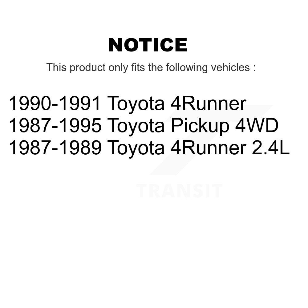 Kit de ressorts et cylindres de chaussures de tambour de frein arrière, pour Toyota Pickup 4Runner