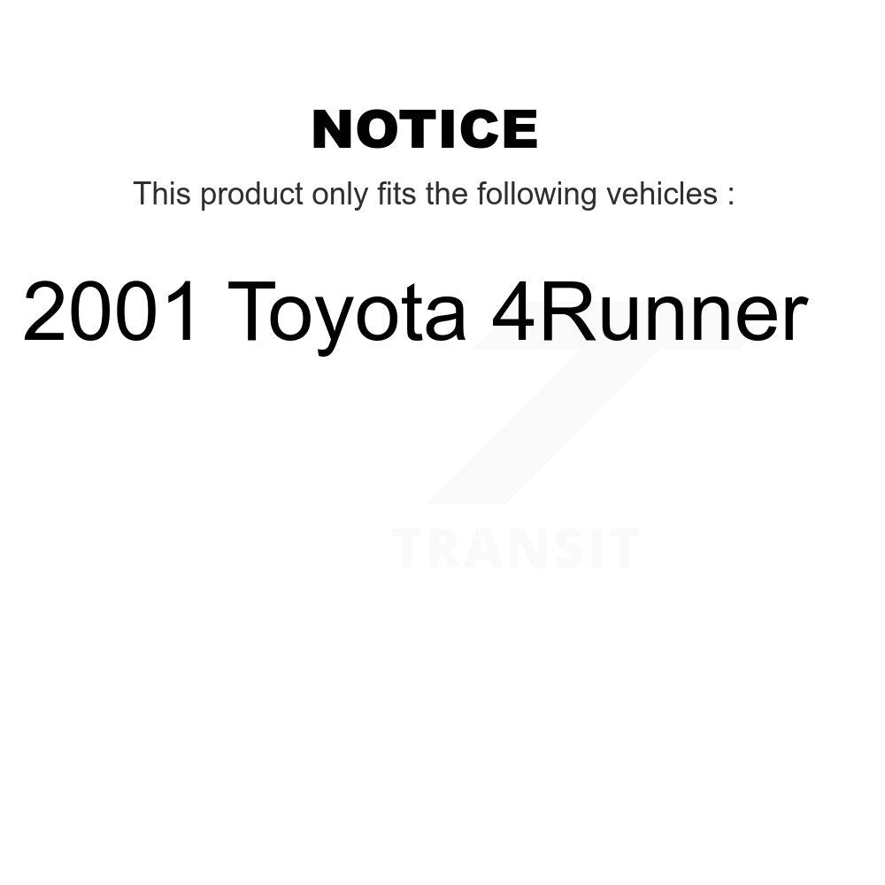 Chaussures de tambour de frein arrière et kit de ressorts pour Toyota 4Runner 2001 K8N-100304