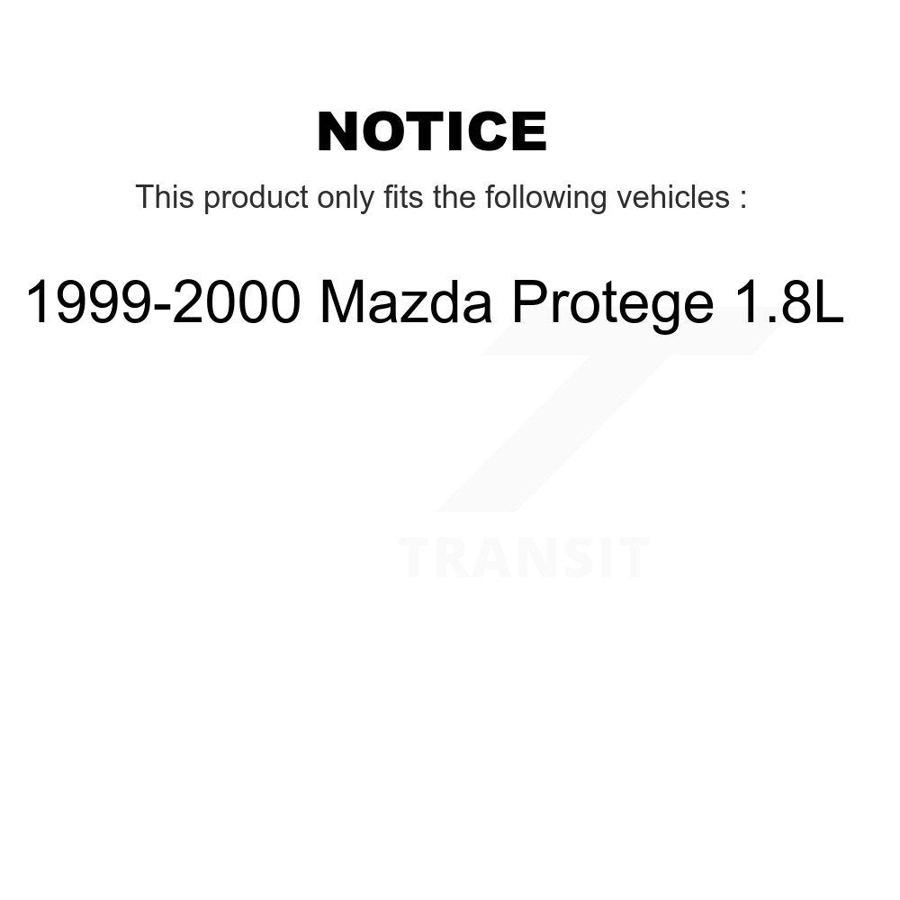Rotors de frein à disque avant et kit de plaquettes semi-métalliques pour Mazda Protege 1.8 1999-2000