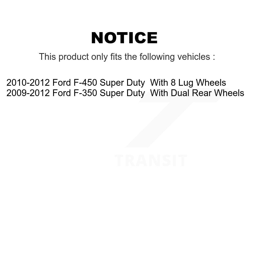 Kit de rotor de frein arrière et de plaquettes semi-métalliques pour Ford F-350 Super Duty F-250 F-45