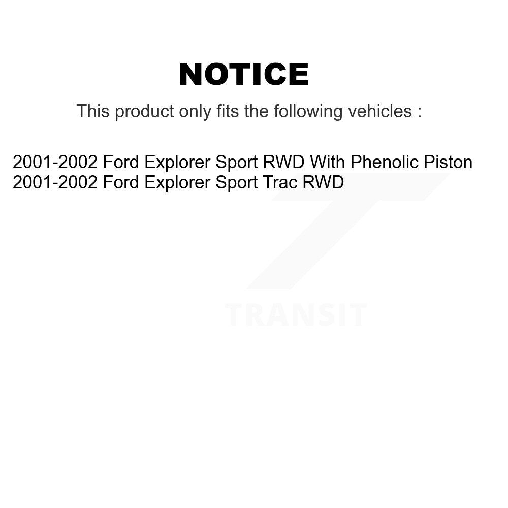 Kit de rotors de frein avant et arrière et plaquettes semi-métalliques pour Ford Explorer Sport Trac RW