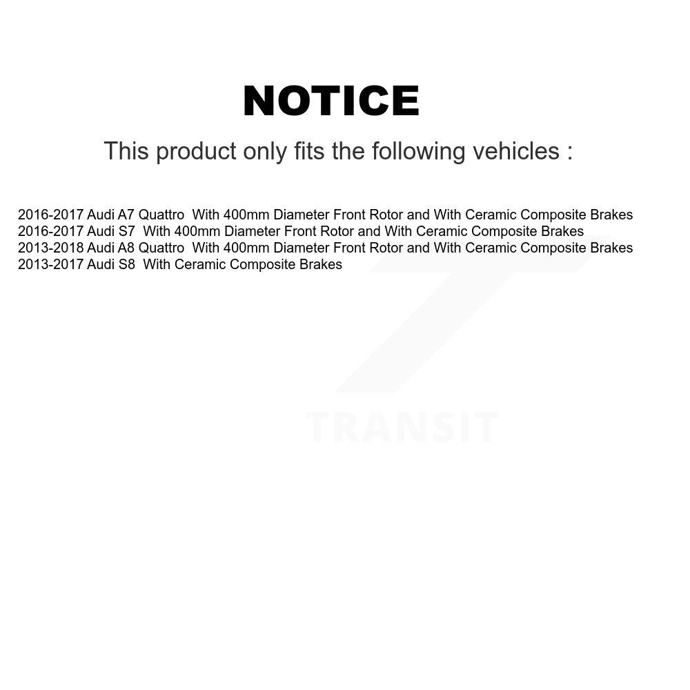 Kit de disques de frein à disque avant et plaquettes en céramique, pour Audi A7 Quattro A8 S8 S7