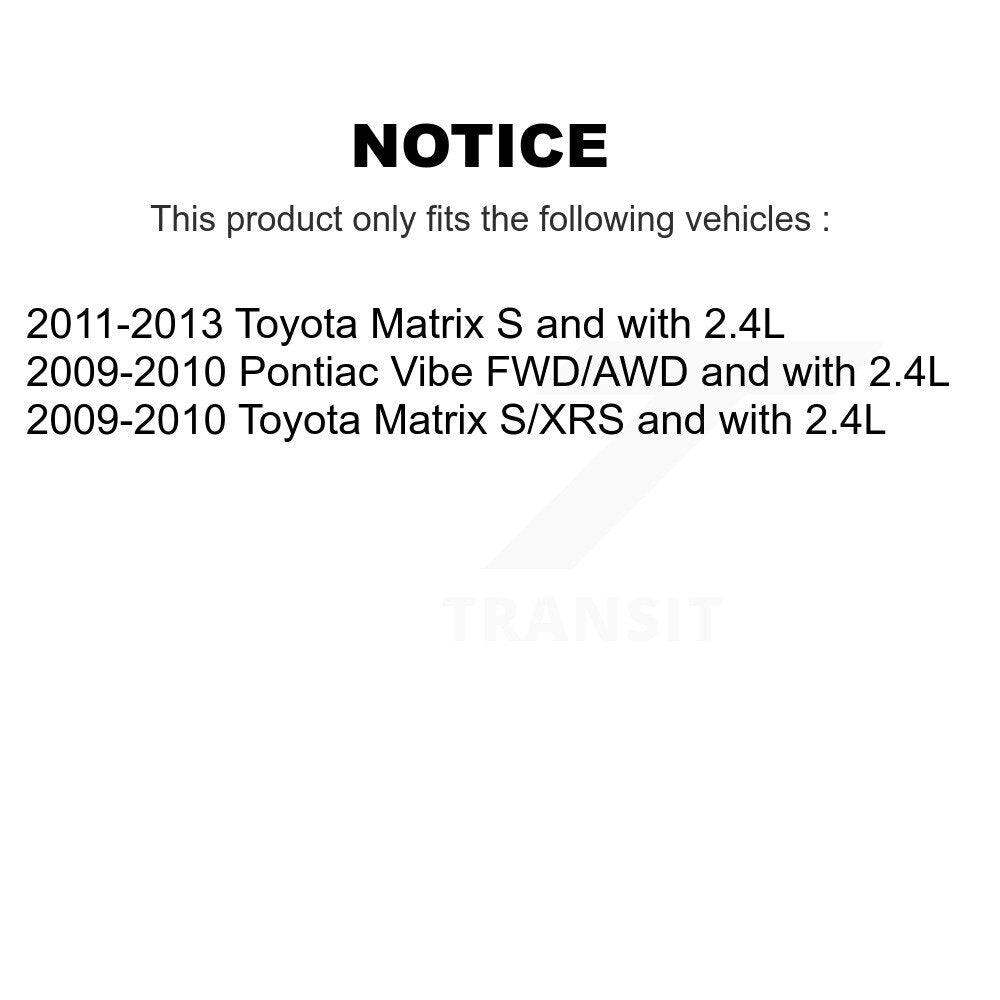 Kit de Rotor et plaquettes de frein revêtus de roulement de roue avant, pour Toyota Matrix Pontiac Vib