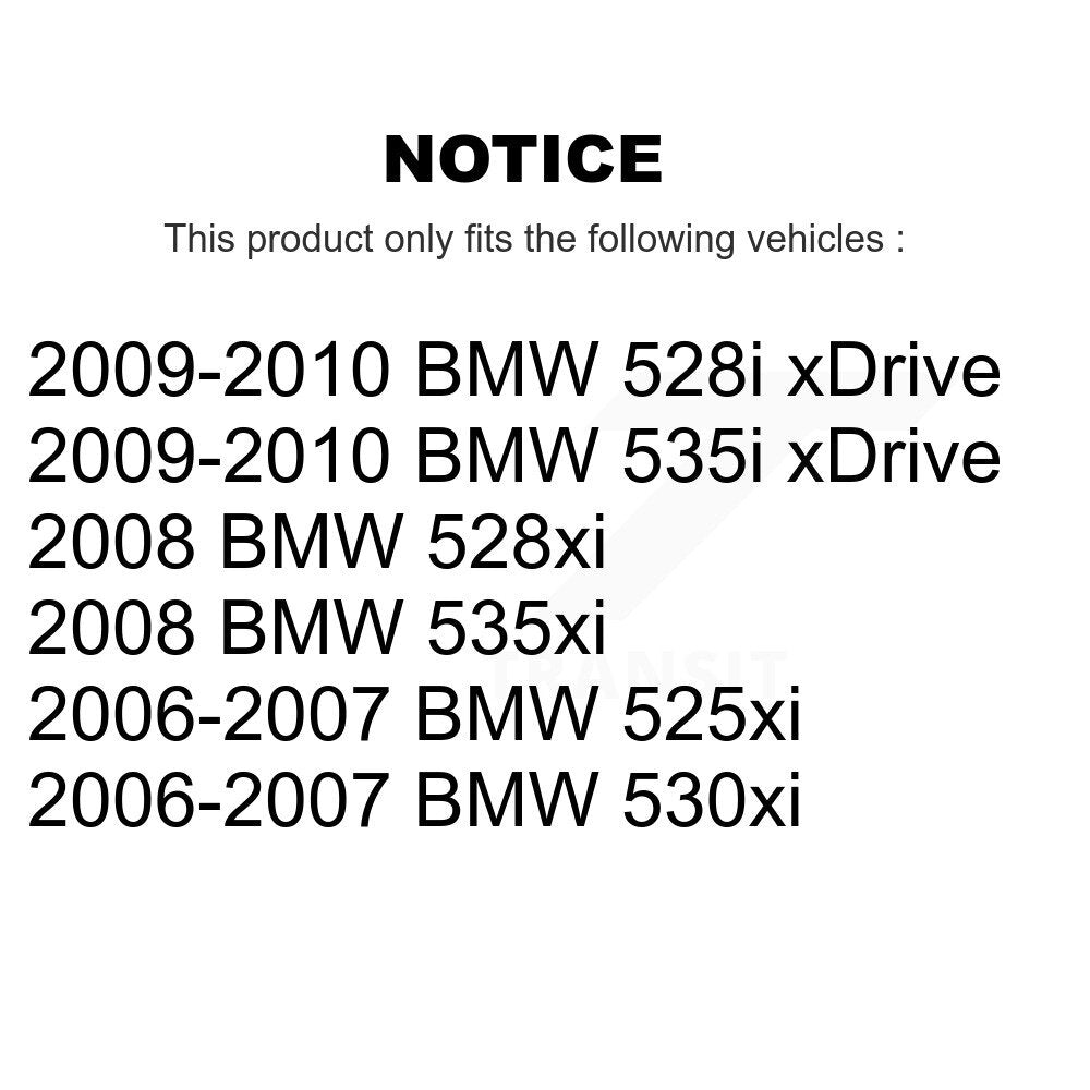 Kit de Rotor et plaquettes de frein revêtus de roulement de roue avant, pour BMW 530xi 528i xDrive 535