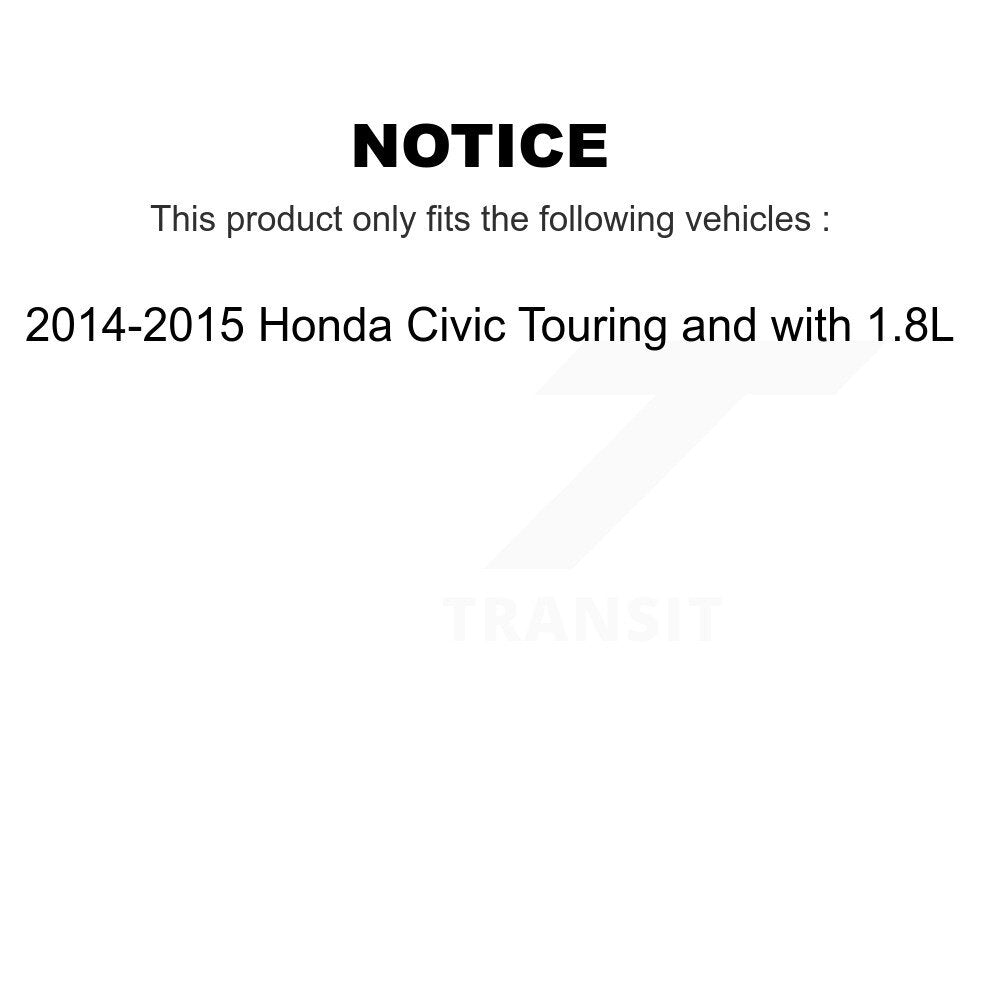 Kit de plaquettes de Rotor de frein, roulement de roue avant, pour Honda Civic Touring 14-15 avec 1.8