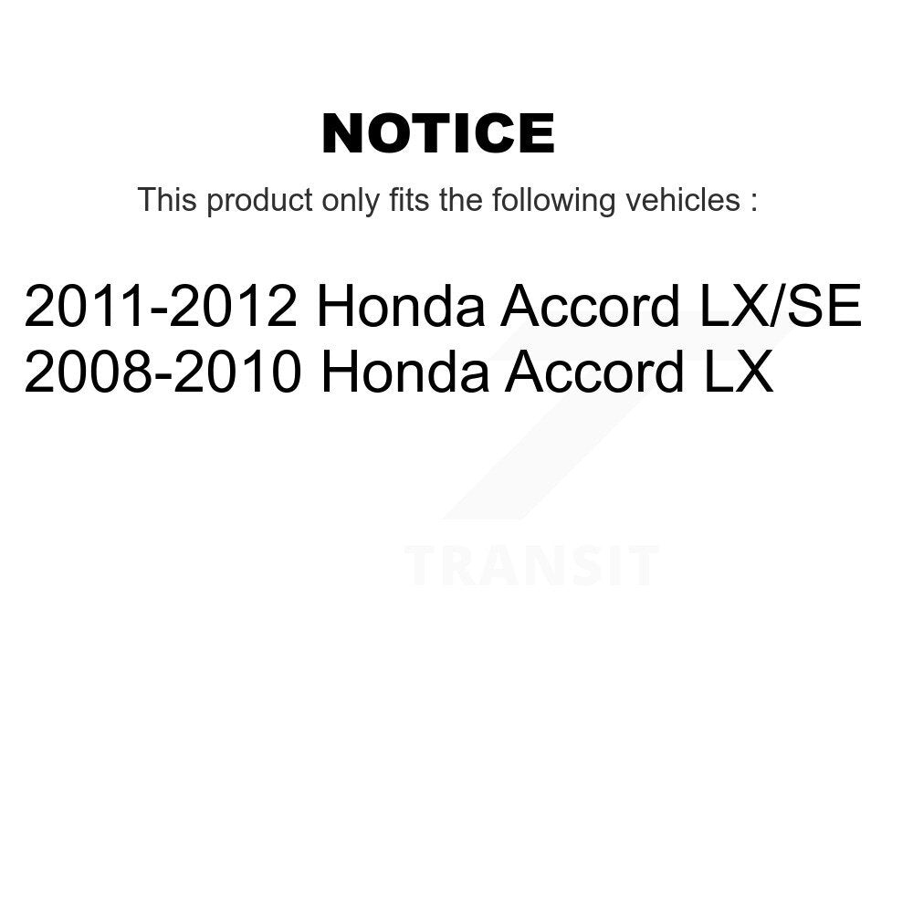 Kit de Rotor de frein à disque et de plaquettes semi-métalliques, roulement de roue avant, pour Honda Accor
