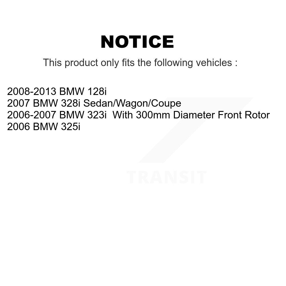 Kit de plaquettes de Rotor de frein, ensemble de roulements de moyeu avant, pour BMW 128i 328i 323i 325