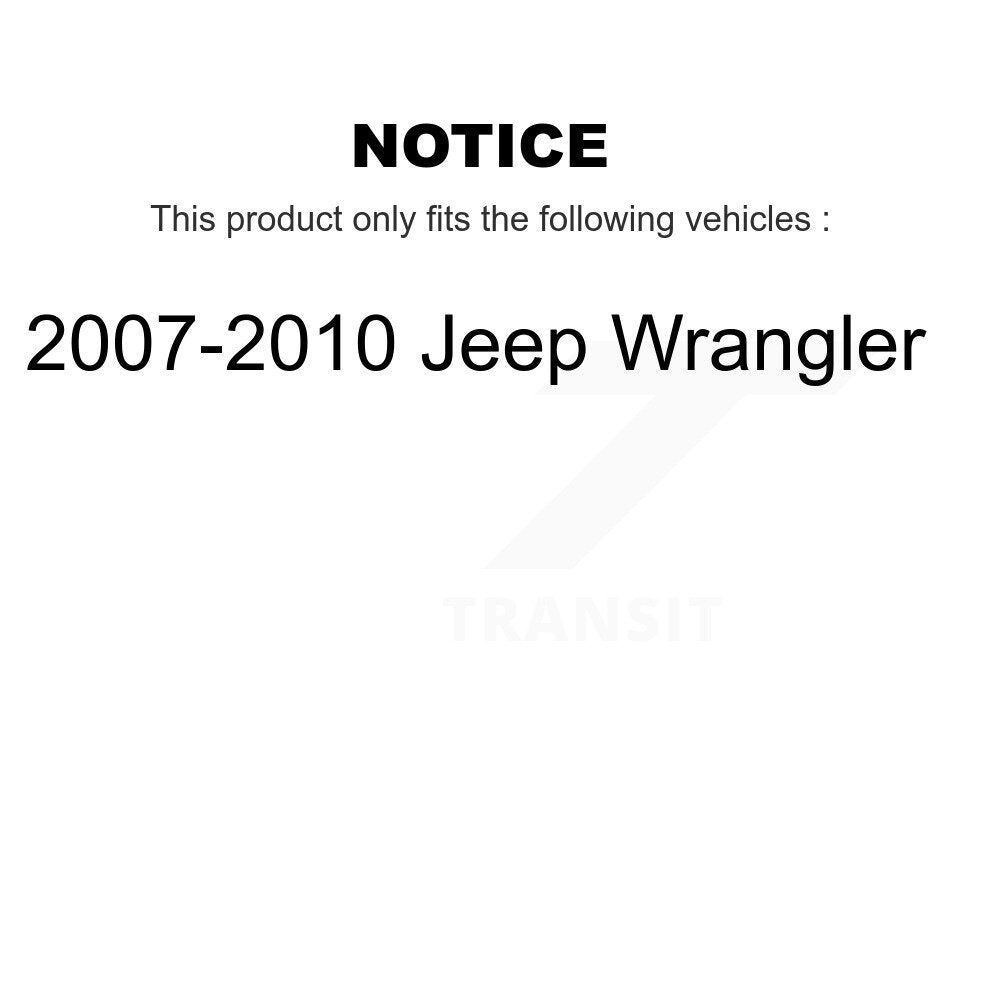 Kit de plaquettes de rotor de frein, ensemble de roulements de moyeu avant, pour Jeep Wrangle 2007 – 2010