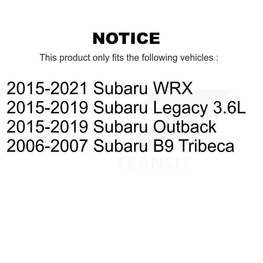 Kit de Rotor et de plaquettes de frein, roulement de moyeu avant, pour Subaru Outback WRX Legacy B9 Tribec