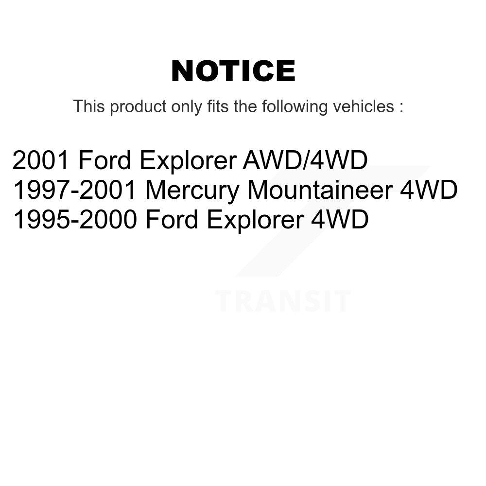 Kit de plaquettes de Rotor de frein à disque, roulement de moyeu avant, pour Ford Explorer Mercury Mountainee