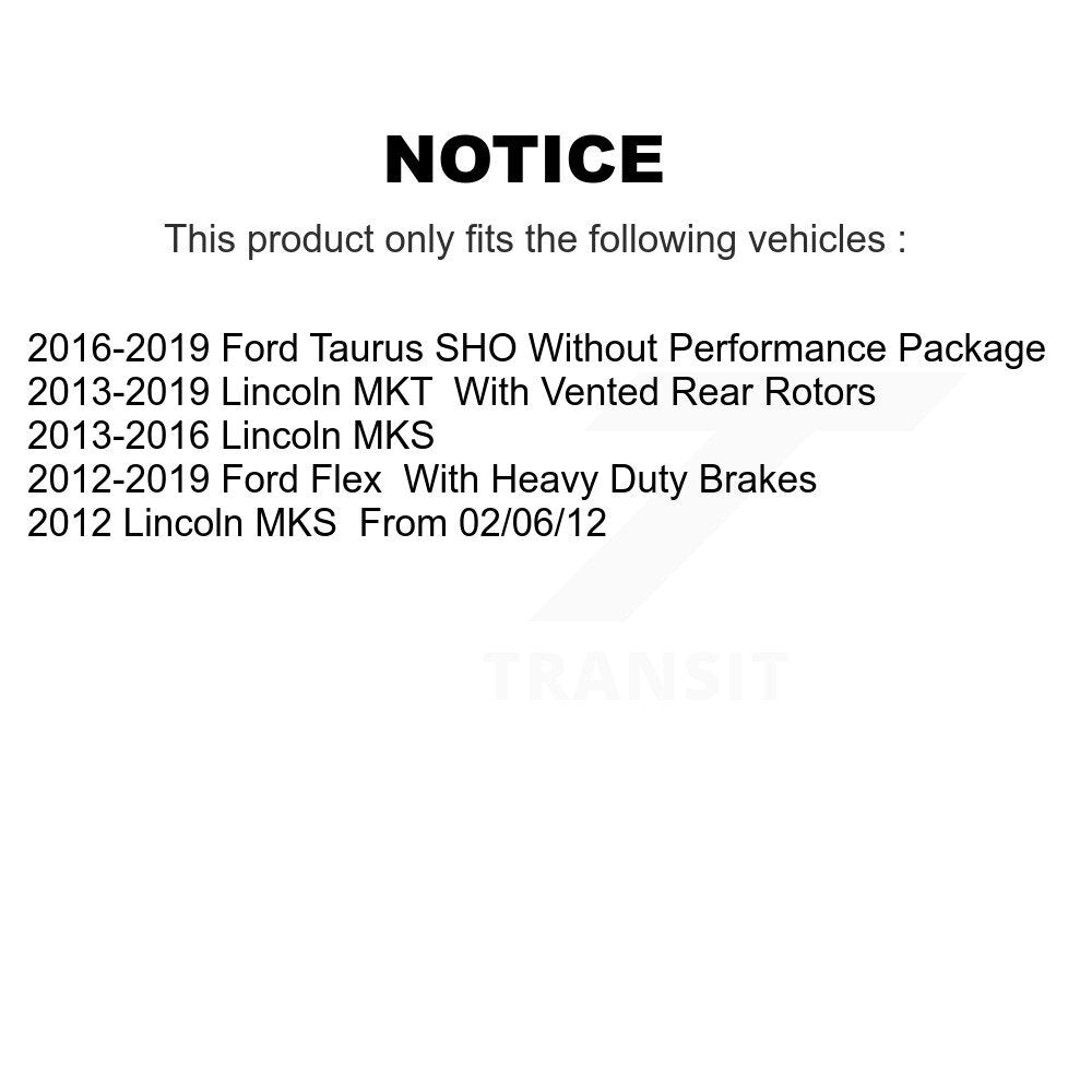 Kit de plaquettes de Rotor de frein à disque, roulement de moyeu avant, pour Ford Flex Taurus Lincoln MKT MK