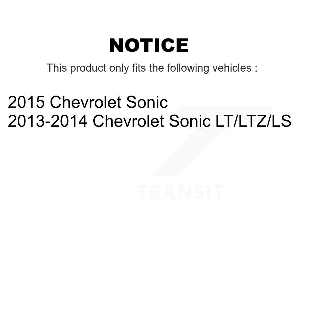 Kit de rotor et de plaquettes de frein revêtus de roulement de moyeu avant et arrière (10 pièces) pour Chevrolet Soni