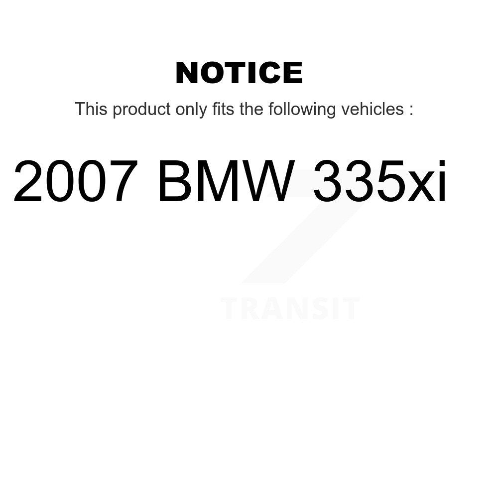 Kit de rotor et de plaquettes de frein à disque revêtus de roulement avant et arrière (10 pièces) pour BMW 335x 2007
