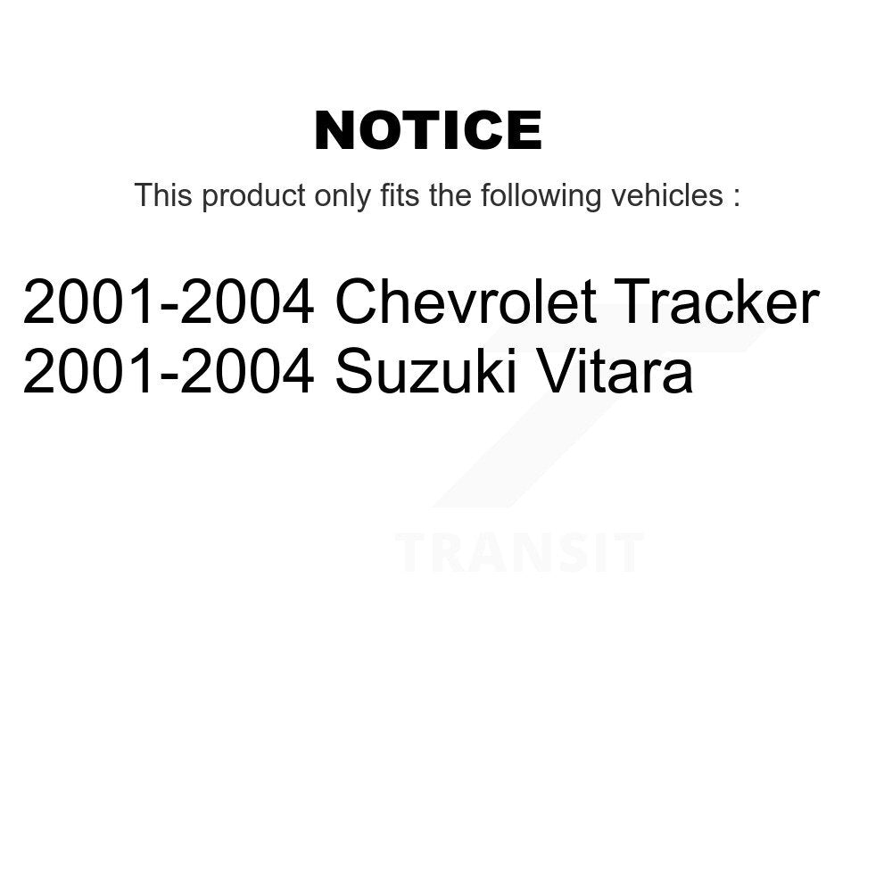 Kit de Rotor de frein et de patins de roulement de moyeu avant et arrière (10 pièces) pour Chevrolet Tracke