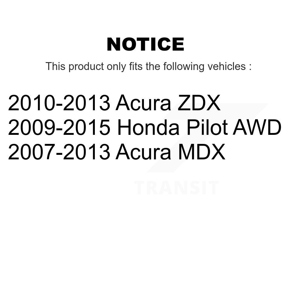 Kit de plaquettes de Rotor de frein, roulement de moyeu avant et arrière (10 pièces) pour Honda Pilot Acura MDX ZD