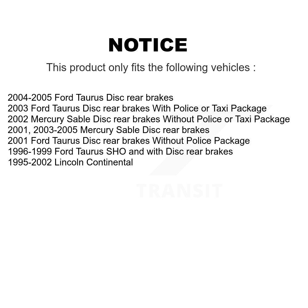 Kit de plaquettes de Rotor de frein, roulement de moyeu avant et arrière (10 pièces) pour Ford Taurus Lincoln Sabl
