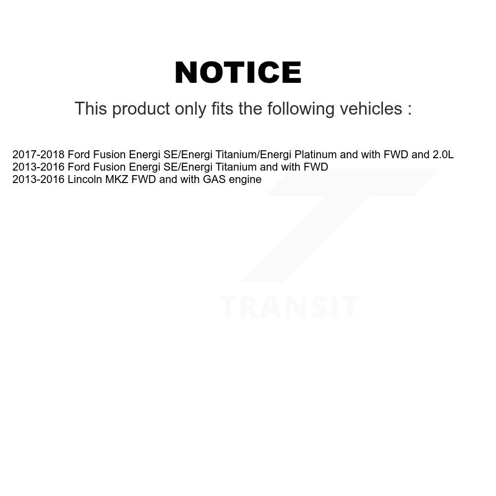 Kit de plaquettes de Rotor de frein revêtues de roulement de moyeu avant et arrière (10 pièces) pour Ford Fusion Lincol