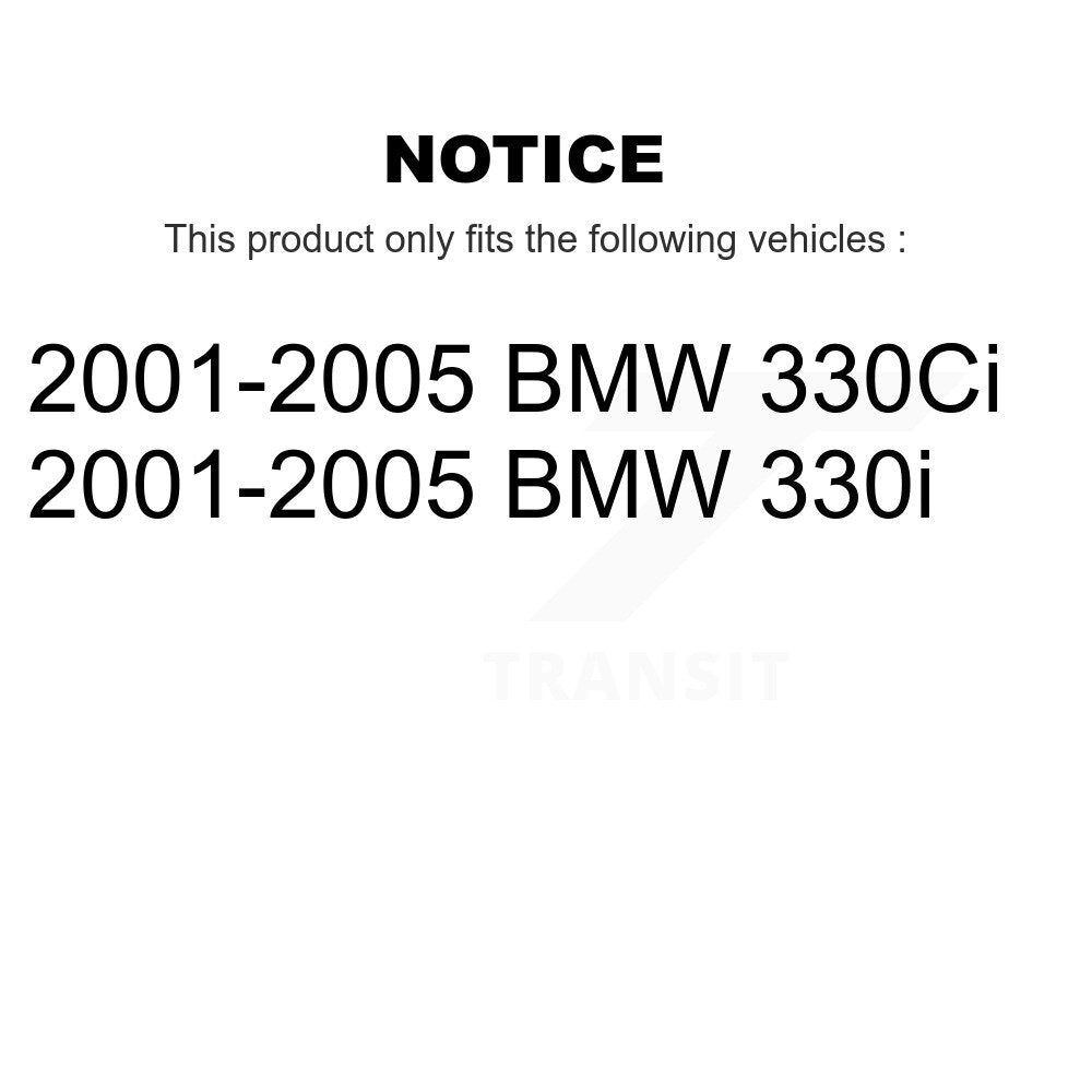 Kit de patins de Rotor de frein enduits de roulement de moyeu avant et arrière (10 pièces) pour BMW 330Ci 330