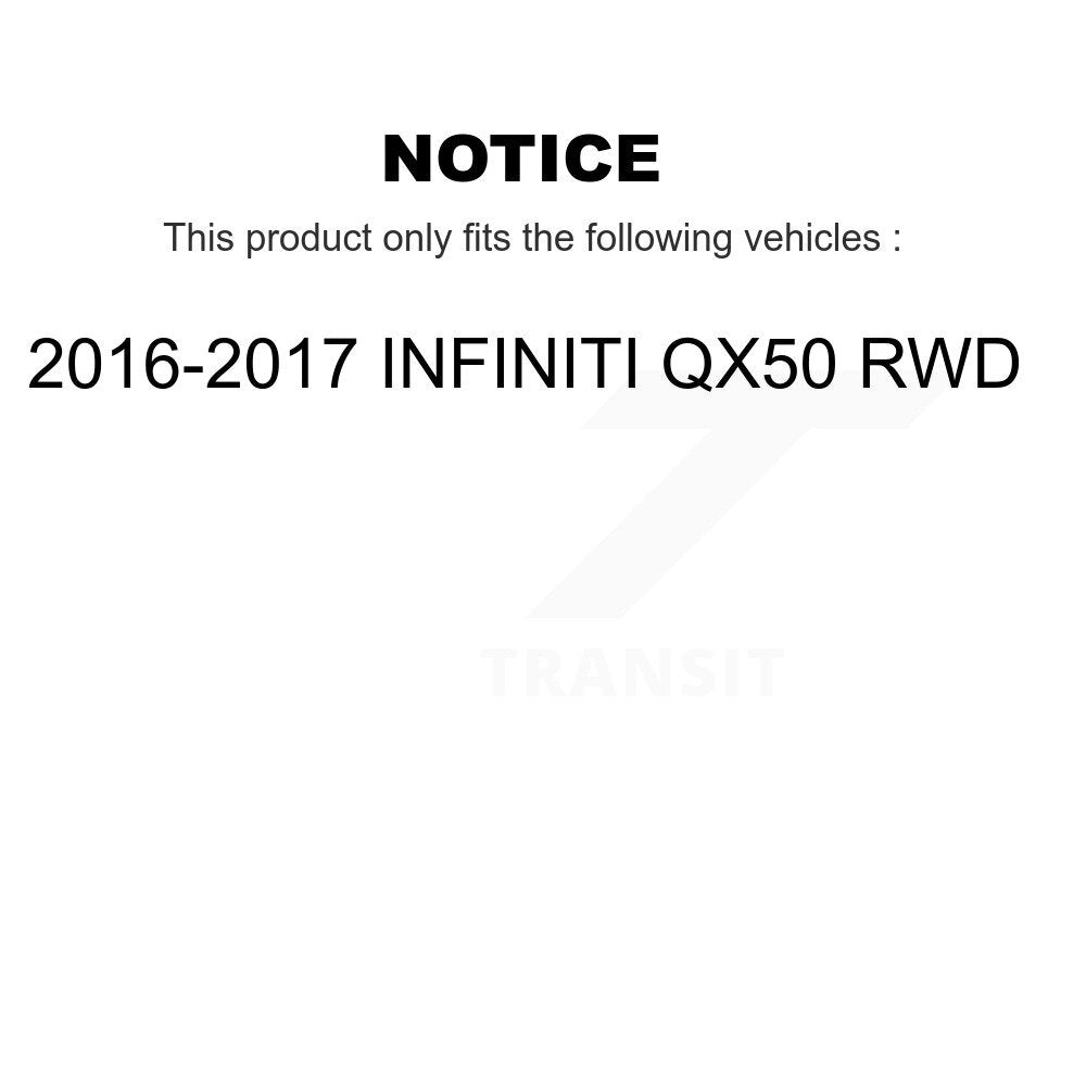 Kit de rotor et de plaquettes de frein revêtus de roulement de moyeu avant et arrière (10 pièces) pour INFINITI QX50 RW