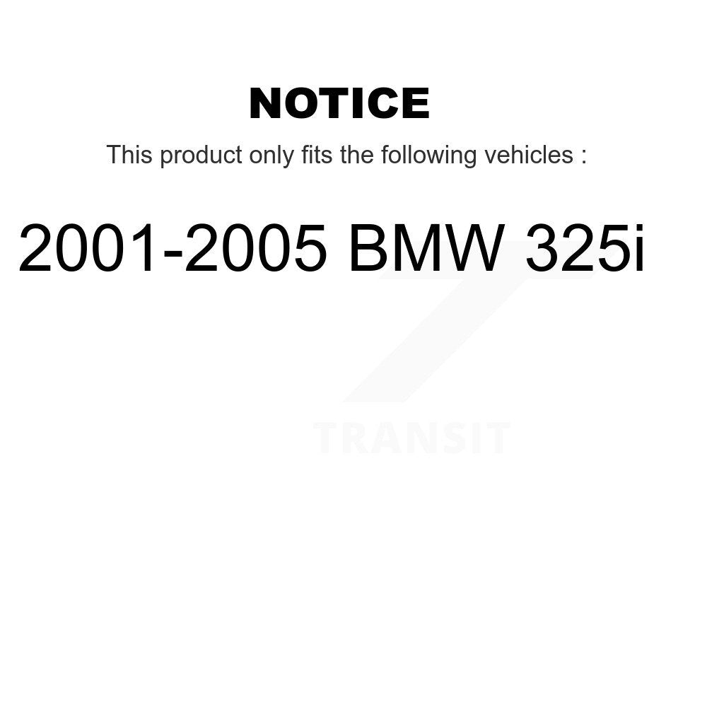 Kit de rotors et plaquettes de frein à disque, roulements avant et arrière (10 pièces) pour BMW 325 2001 – 2005