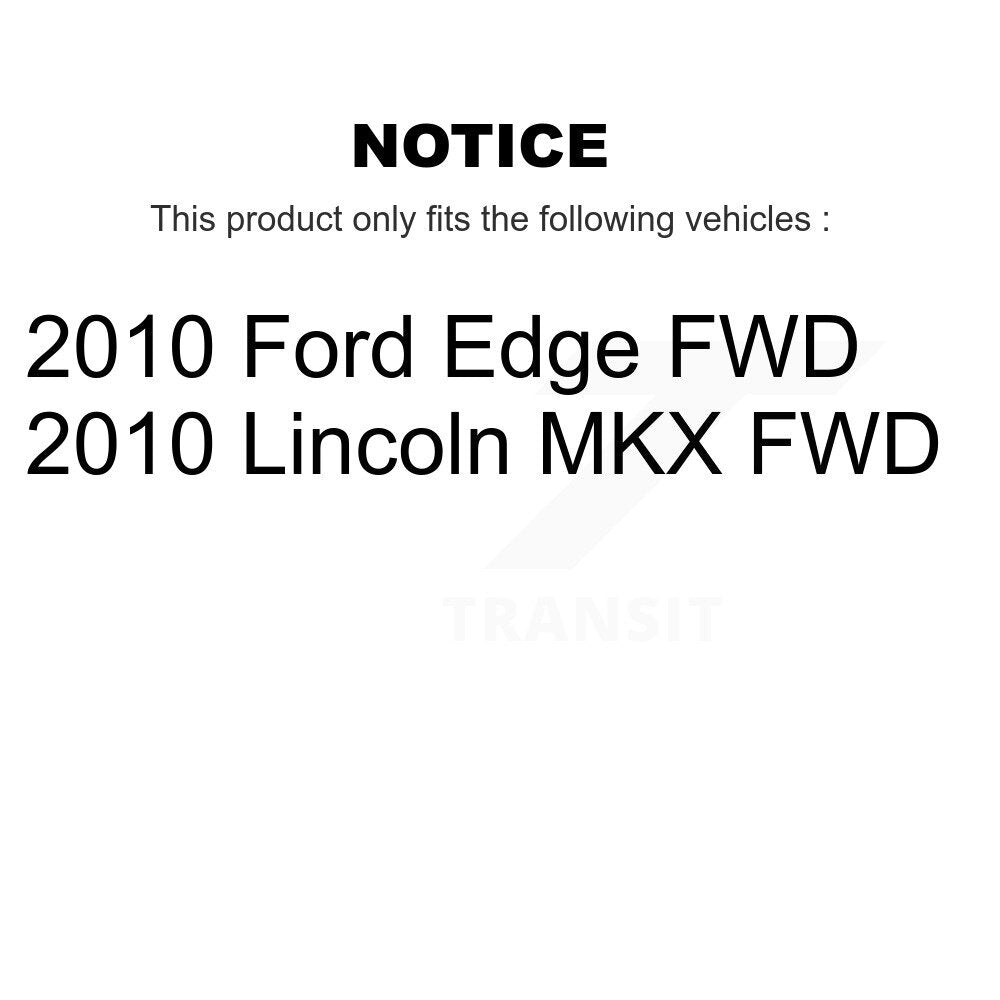 Kit de plaquettes de Rotor de frein, roulement de moyeu avant et arrière (10 pièces) pour Ford Edge Lincoln MK