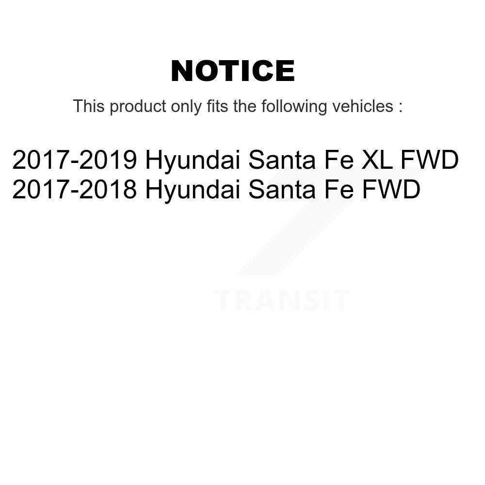 Kit de rotors et plaquettes de frein, roulement de moyeu avant et arrière (10 pièces), pour Hyundai Santa Fe XL FW