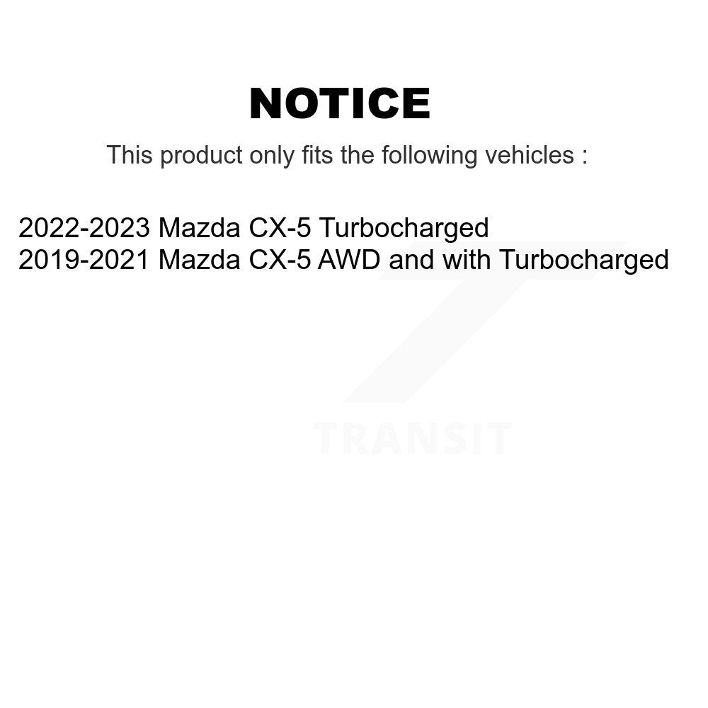 Kit de rotors et plaquettes de frein à disque, roulements de moyeu avant et arrière (10 pièces) pour Mazda CX-5