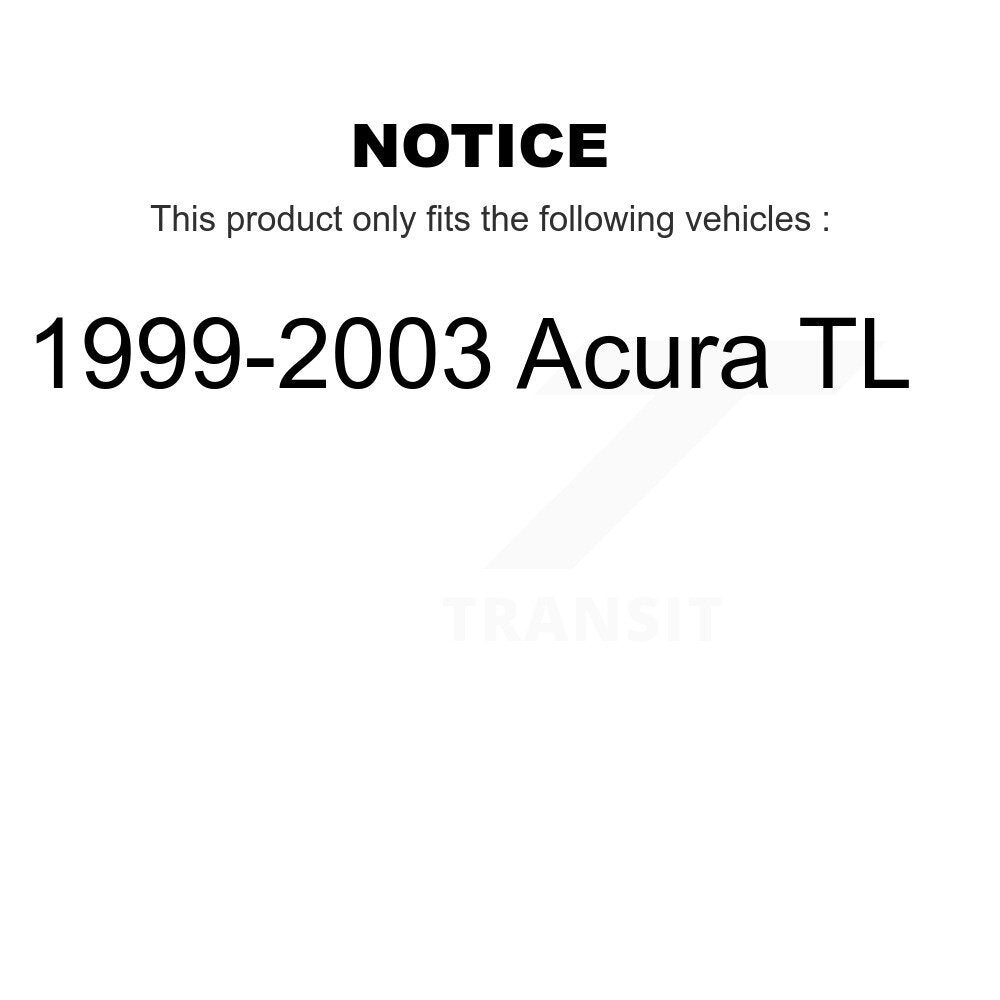 Kit de rotors et plaquettes de frein à disque, roulement de moyeu avant et arrière (10 pièces) pour Acura T 1999 – 2003