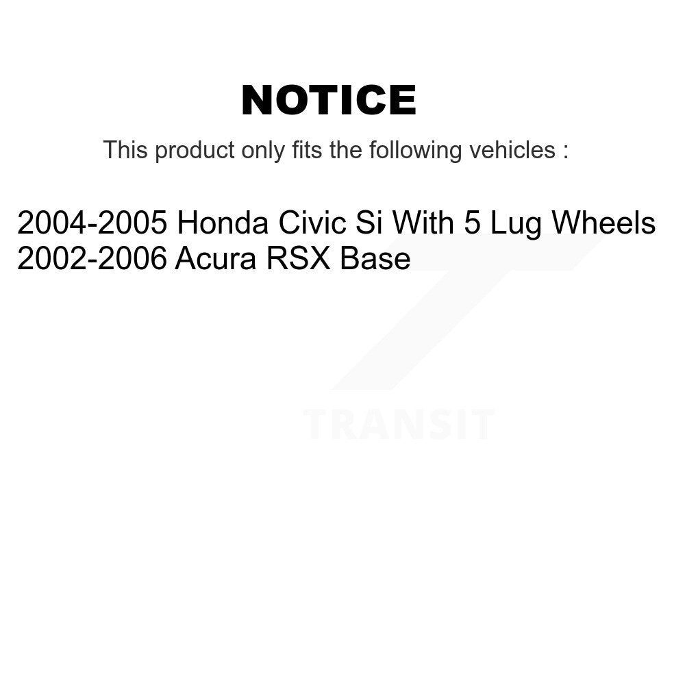 Kit de Rotor et de plaquettes de frein à fente percée, roulement de roue avant, pour Honda Civic Acura RS