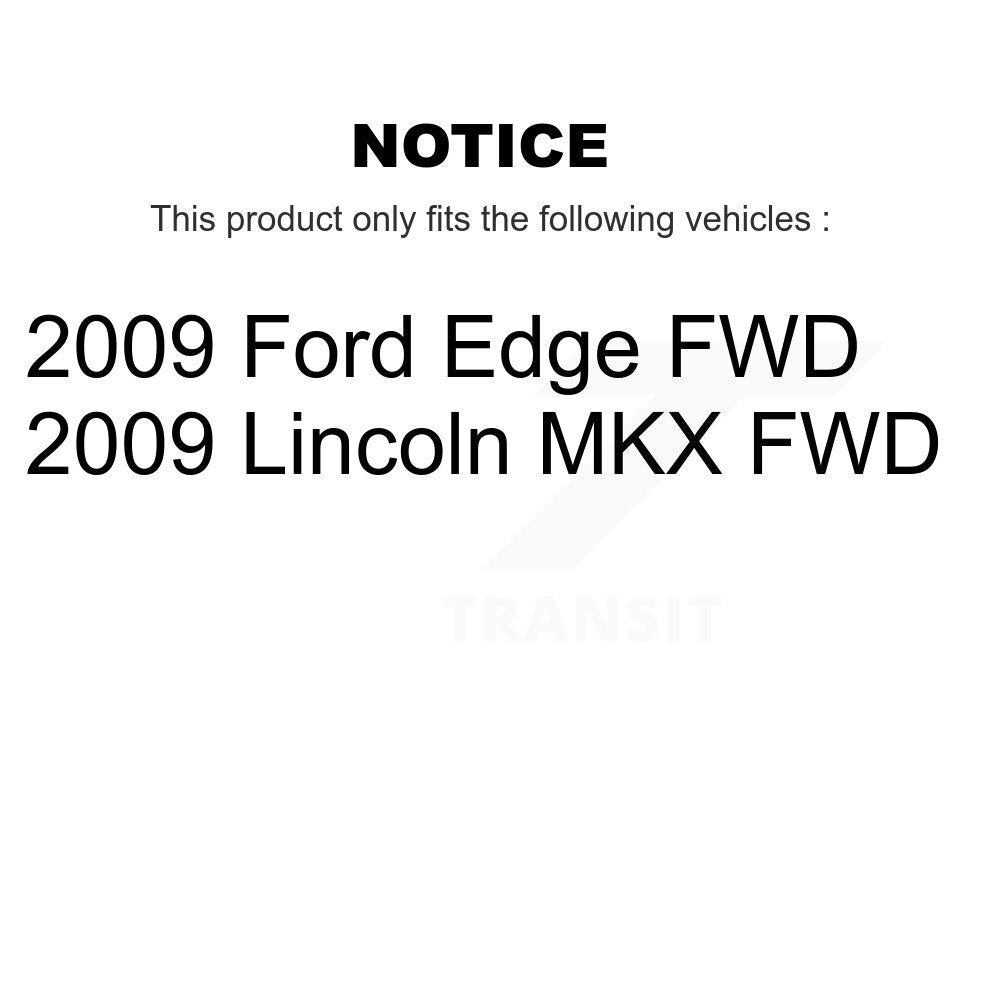 Kit de plaquettes de Rotor de frein, roulement de moyeu avant et arrière (10 pièces) pour Ford Edge Lincoln MK