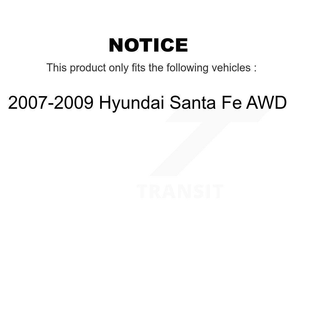 Kit de plaquettes de Rotor de frein, roulement de moyeu avant et arrière (10 pièces) pour Hyundai Santa Fe AW 07-09